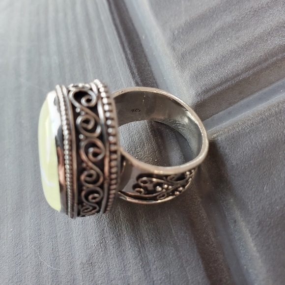 New Dichroic Glass 925 Silver Ring. - Picture 14 of 16